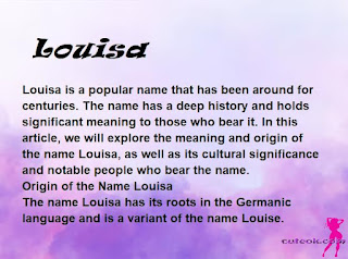 meaning of the name "Louisa"