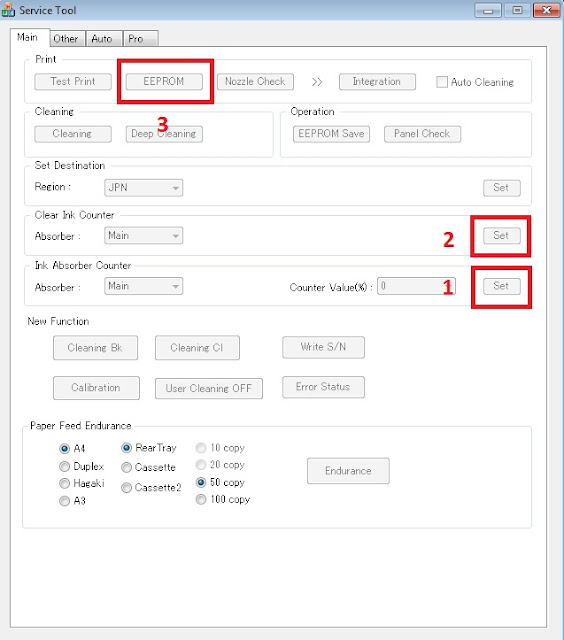  cara reset canon g series