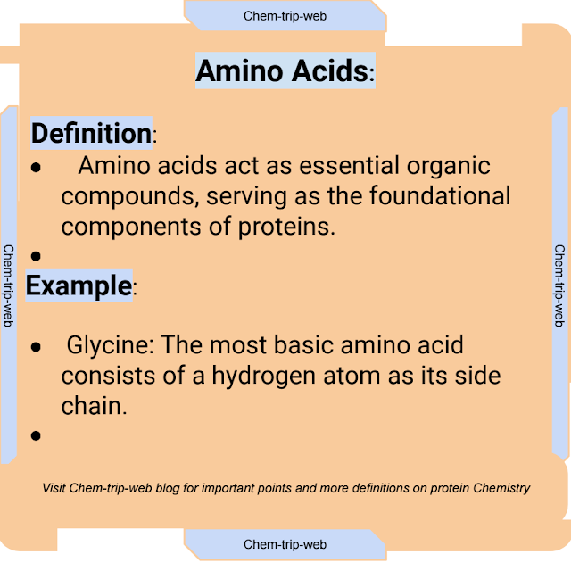 Amino acids act as essential organic compounds, serving as the foundational components of proteins.Glycine: The most basic amino acid consists of a hydrogen atom as its side chain.