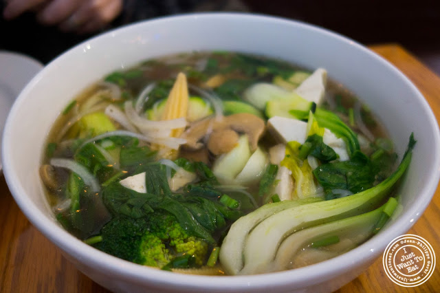 image of mixed vegetable Vietnamese soup at Pho Nomenon in Hoboken, NJ