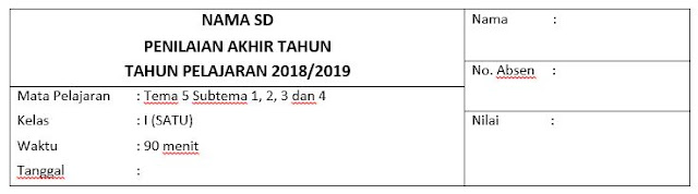 [SoalSiswa.blogspot.com] Soal PAT Kelas 1 SD Semester 2 Tema 5 Sub Tema 1, 2, 3, 4-https://gurujumi.blogspot.com/