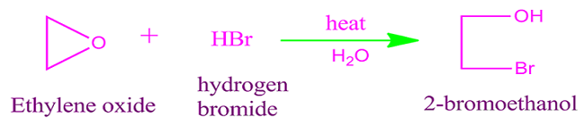 Ethylene oxide reaction with hydrogen bromide