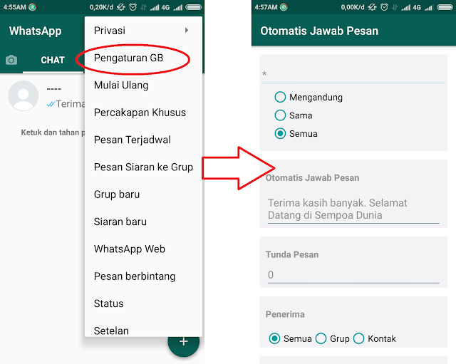 4 Langkah Cara membalas Whatsapp secara Otomatis