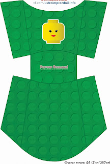 Lego Party Free Printable Fries Boxes.