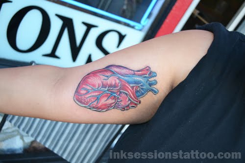 Traditional Human Heart Tattoo