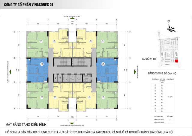 mặt bằng tòa 19t4 lucky house kiến hưng