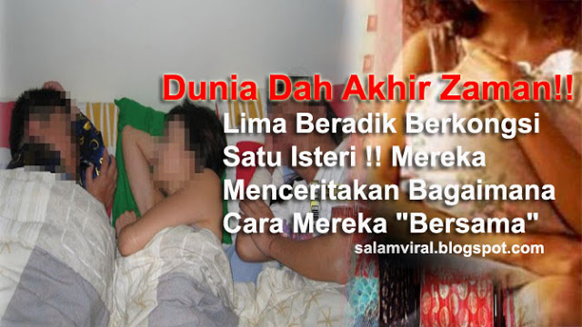 Image result for Lima beradik ini berkongsi seorang isteri sahaja kerana enggan mahu berpisah. Lihat 3 foto bagaimana cara mereka menyetubuhi wanita itu