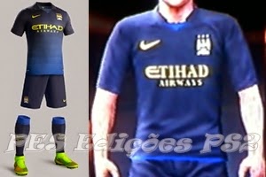 Uniforme Manchester City Temporada 2014/2015 PES PS2