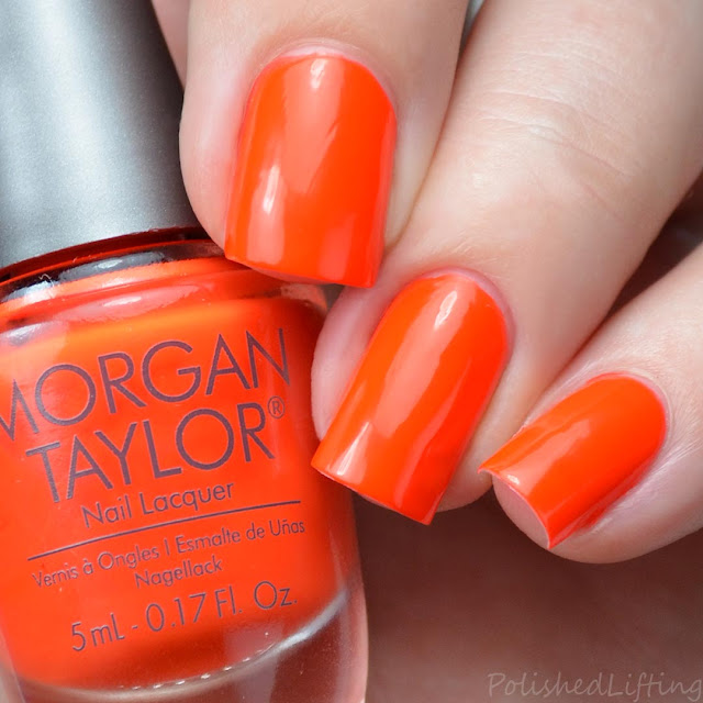 bright orange creme nail polish