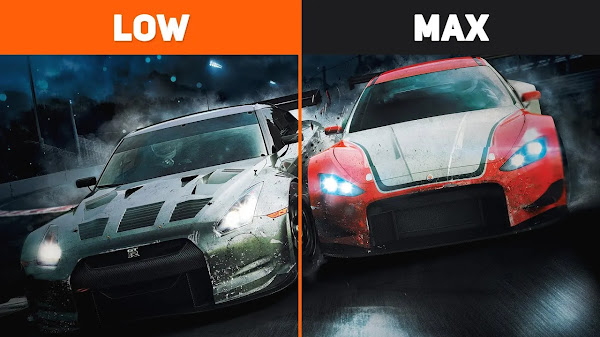 Shift 2: Unleashed Low vs. Max Graphics Comparison