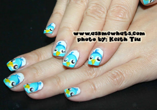 a photo of Churp Churp Nail Art Tutorial.  Bird Nail Art Tutorial