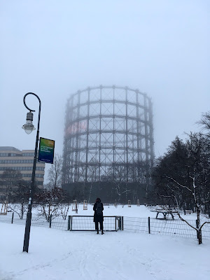 Gasometer of Berlin in the winter