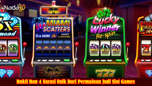 Bukti Dan 4 Narasi Unik Dari Permainan Judi Slot Games