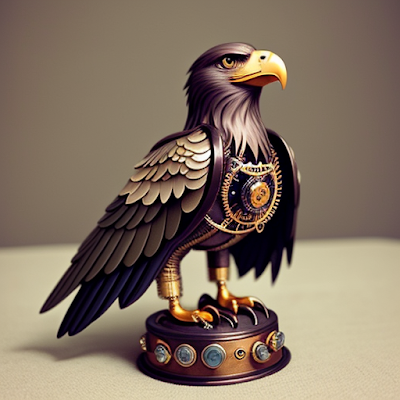 Steampunk Eagle Statue Miniature 3D amazingwallpapersa blogspot com (16)