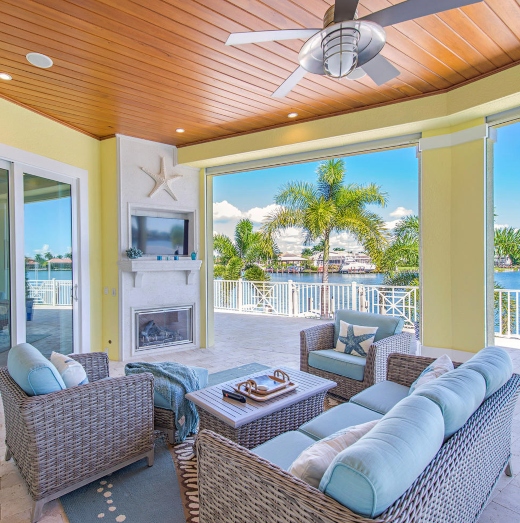 Nautical Inspired Ceiling Fan Porch