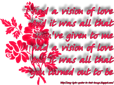 Vision Of Love - Mariah Carey Song Lyric Quote in Text Image