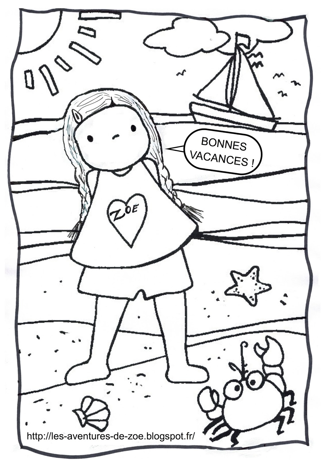 Un coloriage pour les vacances