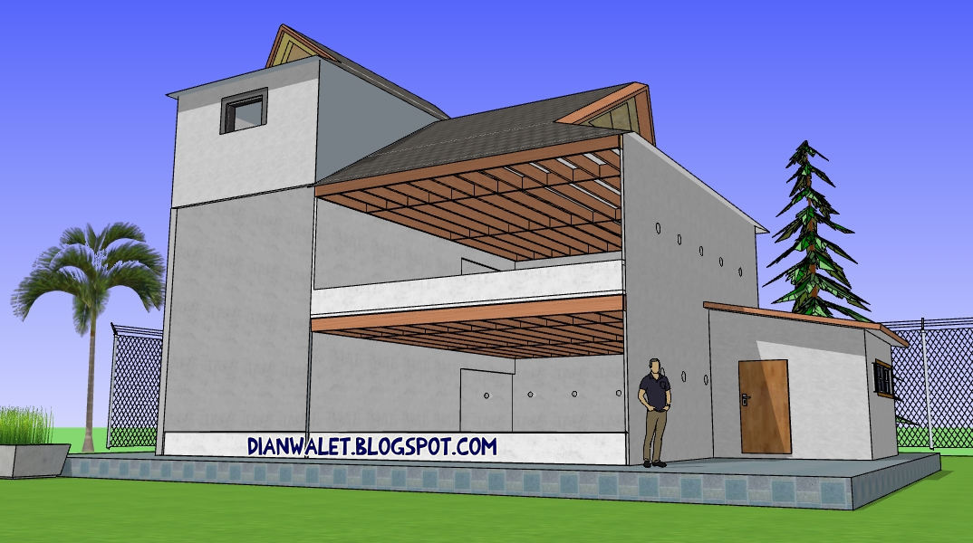 Desain Gedung Walet (RBW) 6x8, 2 Tingkat Full Video  DIAN 