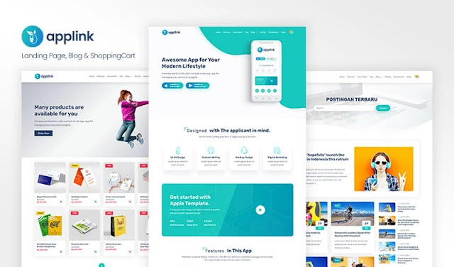 Download AppLink eCommerce Landing Page Premium