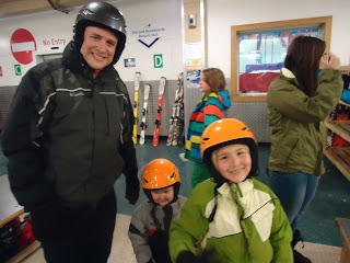 Daddy, Top Ender and Baby Boy all dressed up ready for the snow