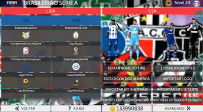  This is the mod from the American continent Download FTS Mod FIFA 19 Sulamericano v7