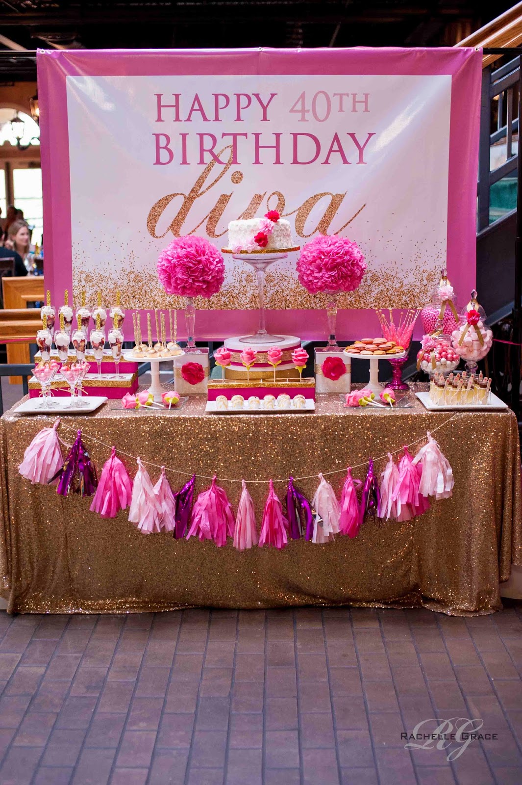 Create ~ Cook ~ Capture: Diva Pink & Gold 40th Birthday Party