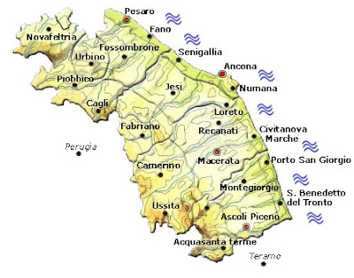 Cartina Politica delle Marche