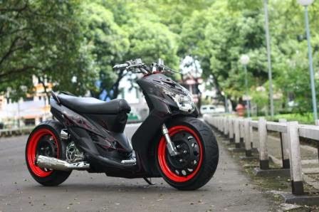 simple modifikasi lowrider yamaha mio