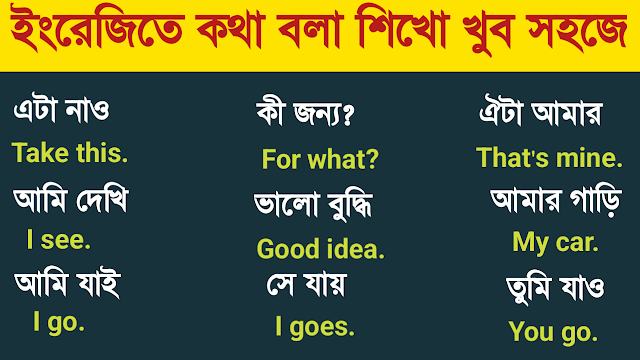 English Speaking Practice Bangla to English
