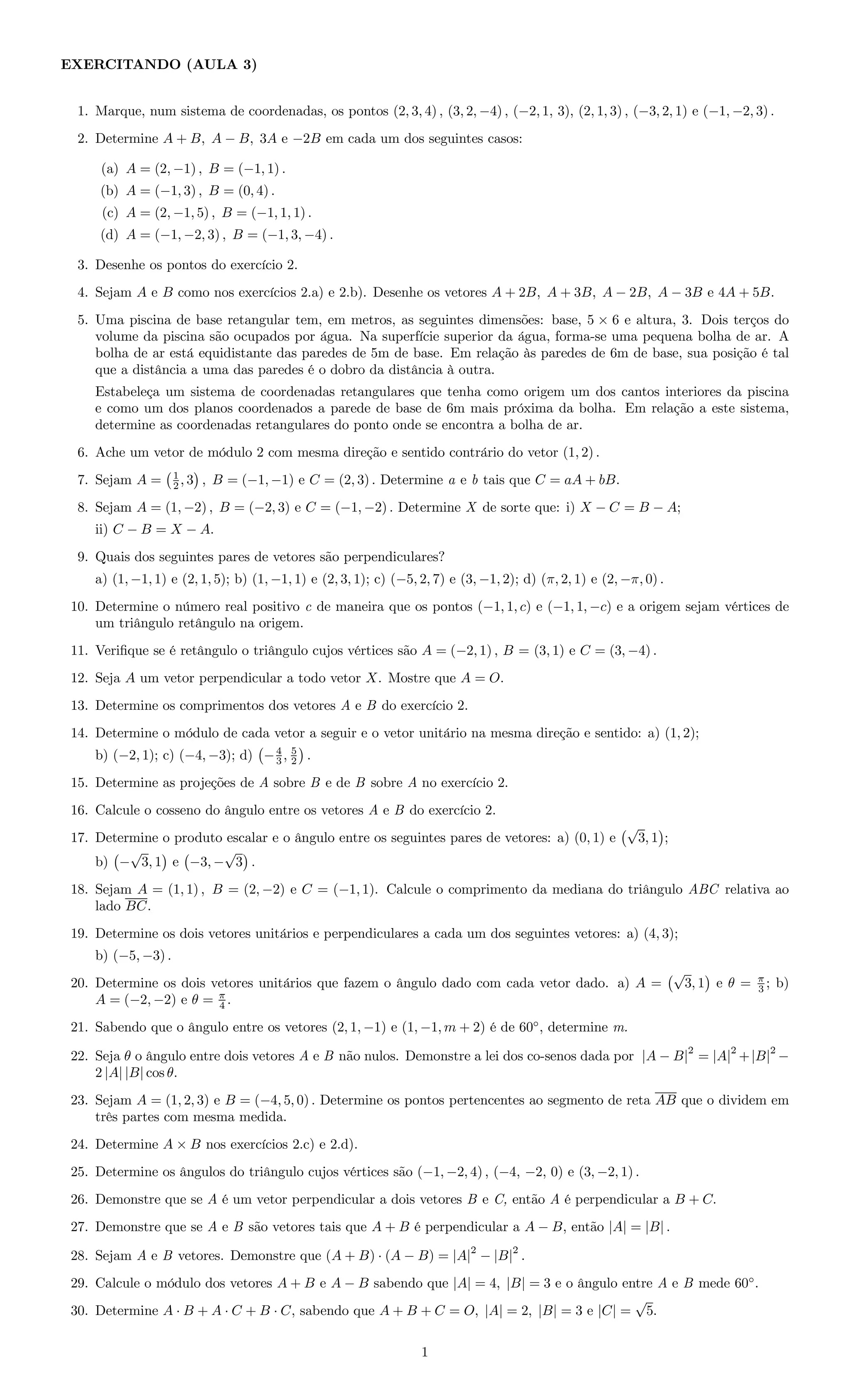 Exercícios de Matemática Ensino Médio PDF