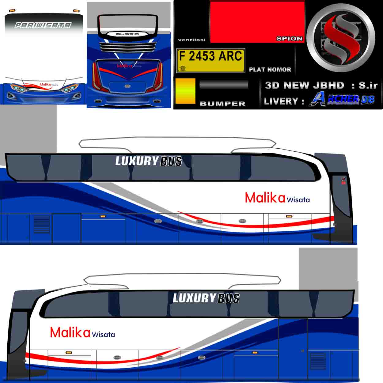 livery bus malika wisata
