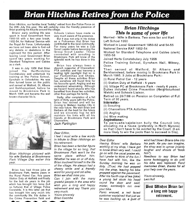 PC Brian Hitchings - 23 years as community policeman
