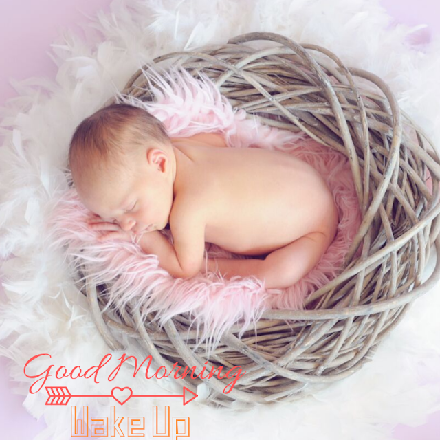 Sleeping little Baby Good Morning Images