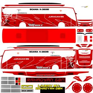 Livery Juragan 99 Jb3+ Scania Faridh Madyawan