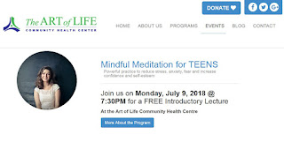 Mindful Meditation for TEENS at The Art of Life Community Health Centre