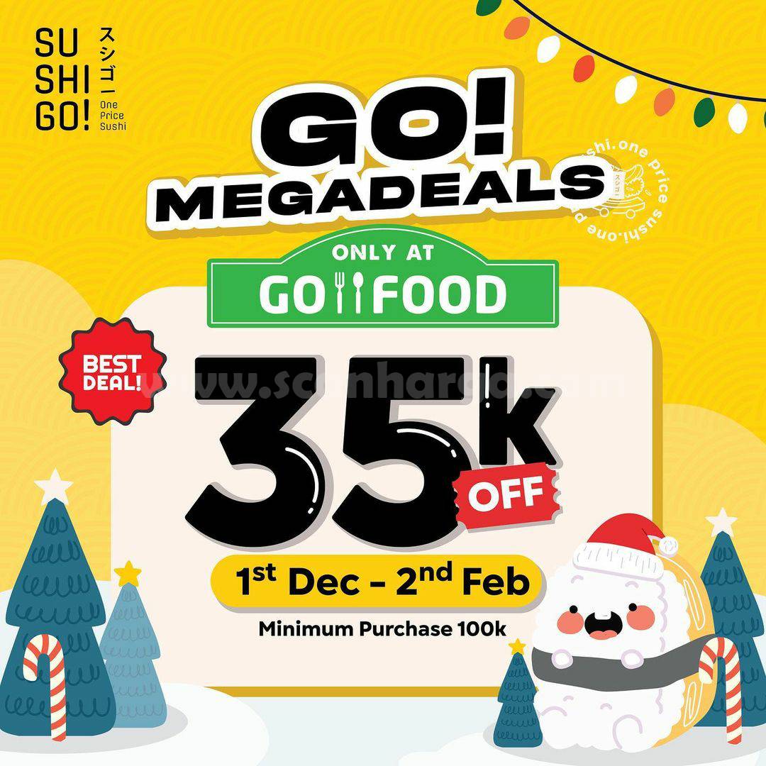 SUSHI GO! Promo GO! MEGADEALS GOFOOD – DISKON Rp 35.000
