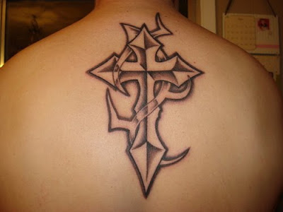 tattoos of crosses. hot jesus on cross tattoo.