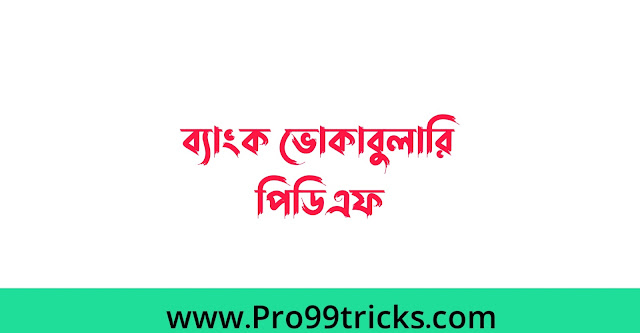 ব্যাংক ভোকাবুলারি পিডিএফ