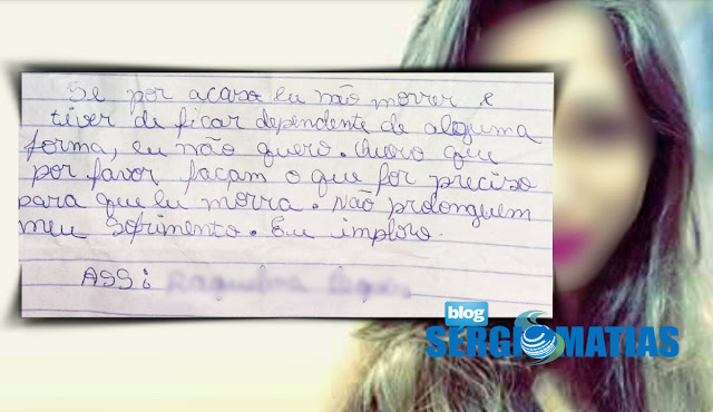 INFORMATIVO ACA: Jovem suicida deixa carta pedindo perdão 