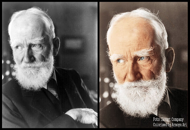 George Bernard Shaw, colorized