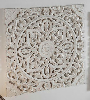 panel tallado madera blanco decape