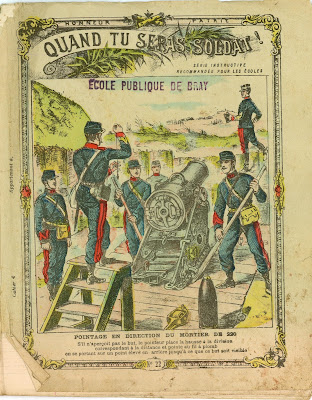 Protège-cahier, série « Quand tu seras soldat ! » avant 1900 (collection musée)