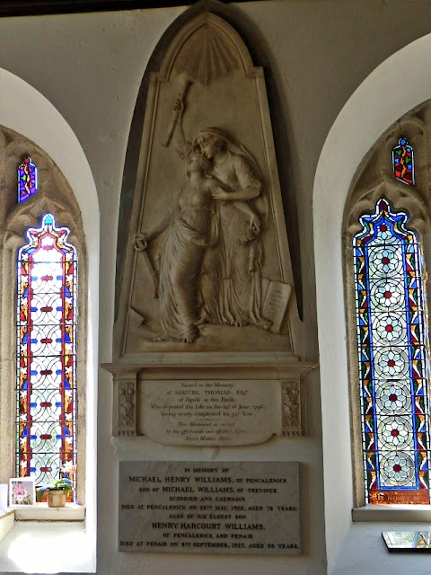 Marble memorial to Samuel Thomas 1796