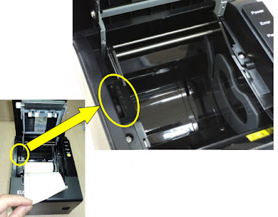 Localização do sensor de pouco papel da impressora i9