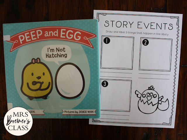Peep and Egg I'm Not Hatching book activities unit with Common Core aligned literacy companion activities for Kindergarten and First Grade
