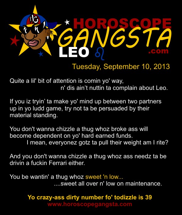 This image of leo was gotten from Bing . It is captioned, " Hey Y'all! Cancer; For Those That Want More Gangsta Bean, Funny Jokes and Memes Pictures."