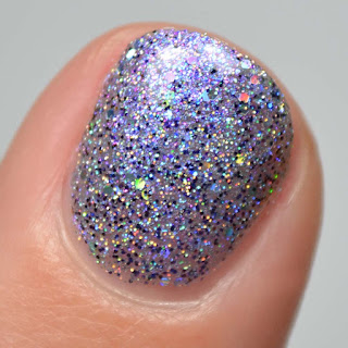 blue jelly glitter nail polish