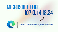 Microsoft Edge 107 (stable) brings sidebar improvements