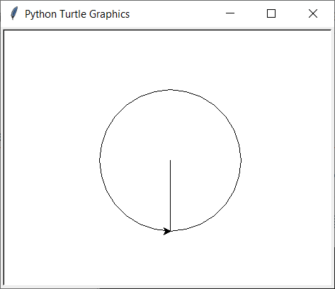 Circle Shape using Python turtle library