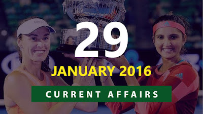 Current Affairs 29 January 2016